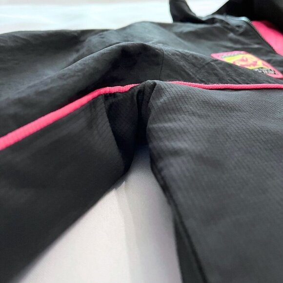 ADIDAS ORIGINALS MEN'S ADIPLORE BLACK PINK NEON ZIP UP NYLON TRACK TOP JACKET - Picture 10 of 15